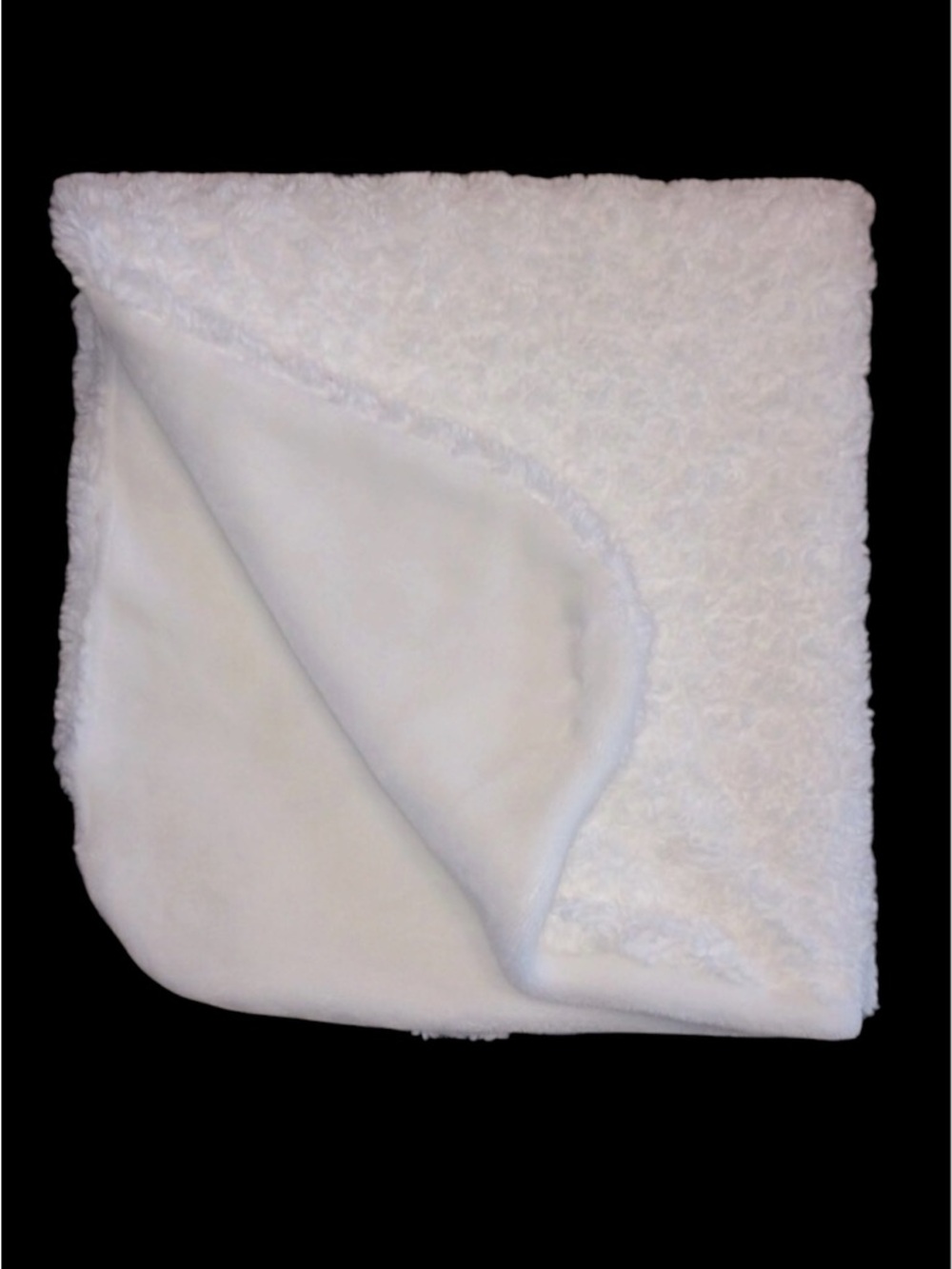 Cozy White Fleece Baby Blanket